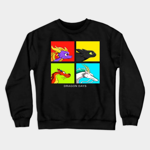 Dragon days colour Crewneck Sweatshirt by sullyink